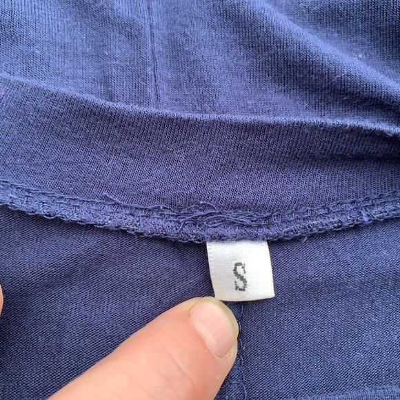 Navy Blue Long Sleeve T-Shirt Dress - Picture 7 of 7